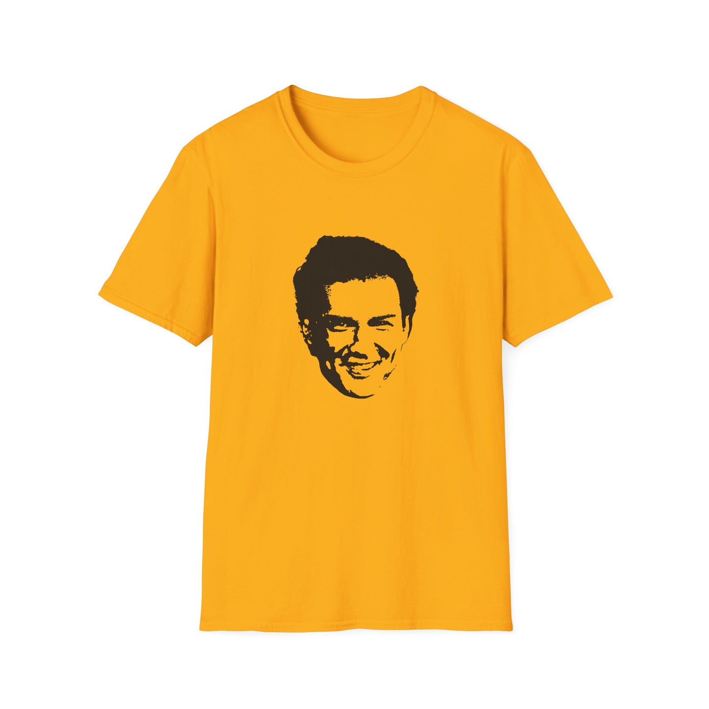 norm macdonald black stencil face tshirt