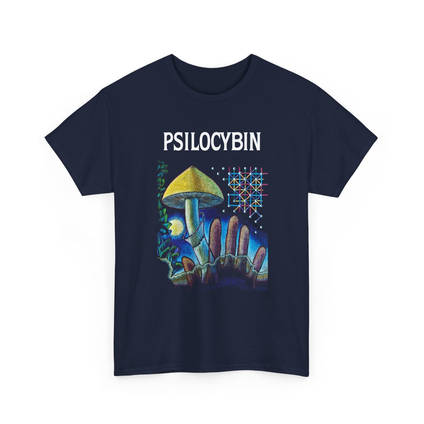 psilocybin magic mushroom grower's guide book cover tshirt