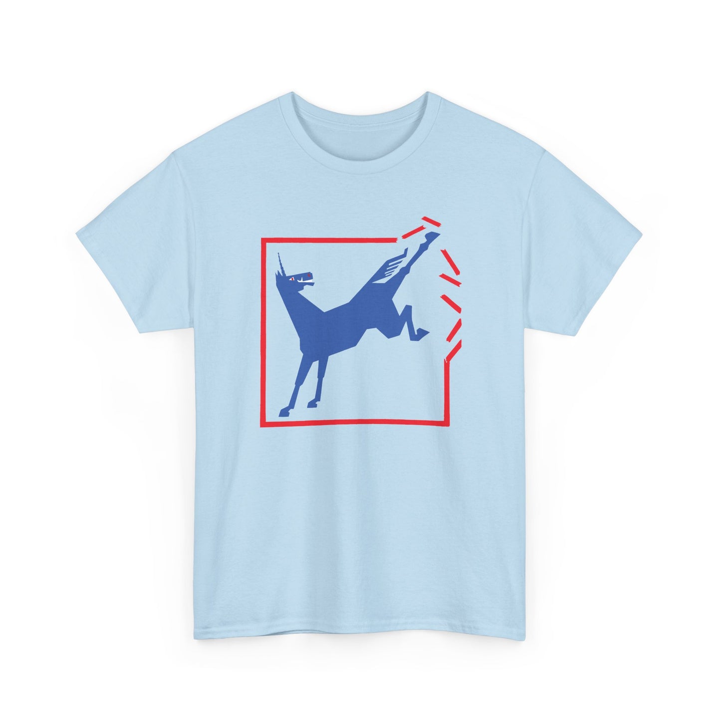 1924 german cartoon unicorn breaking free reproduction tshirt