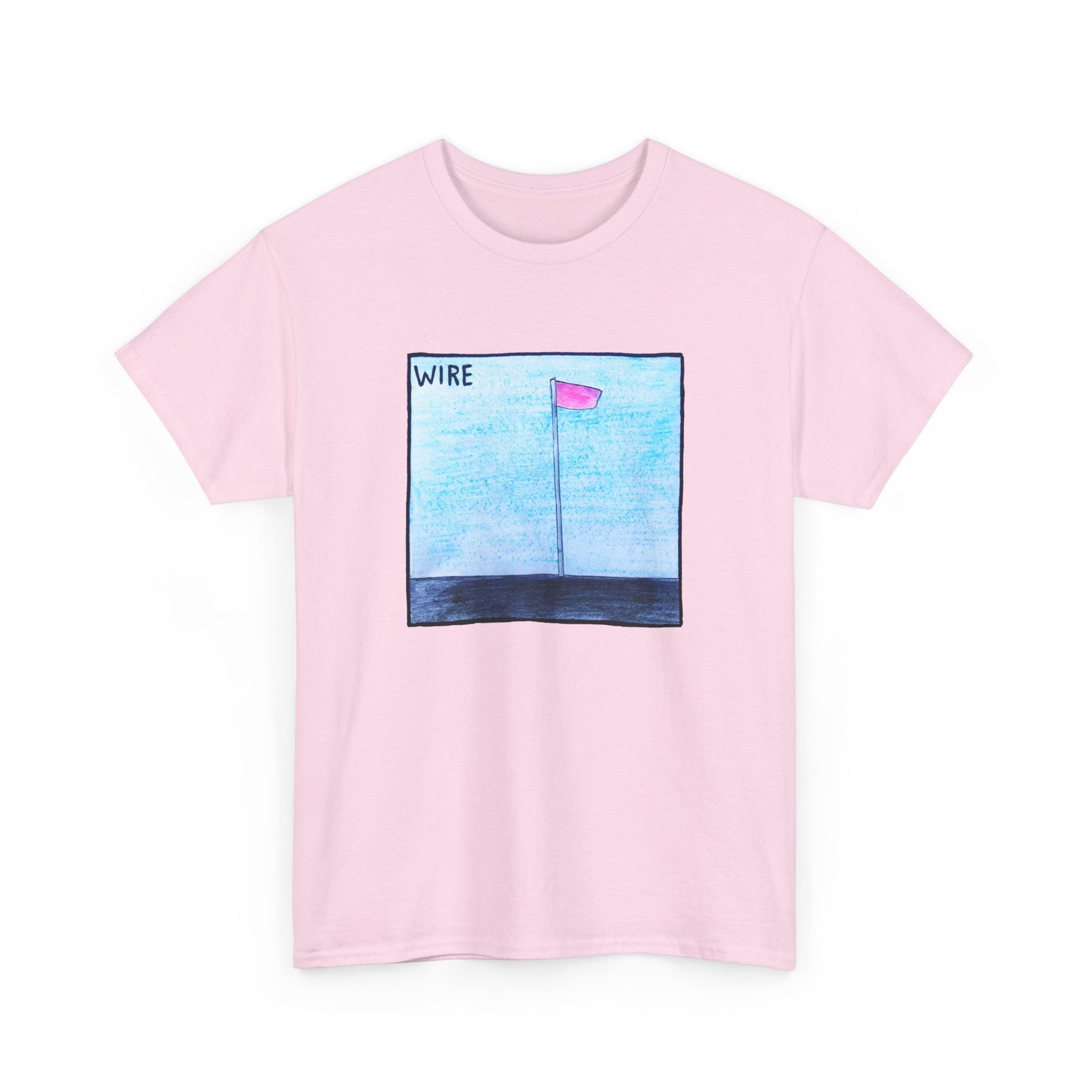 wire 1977 pink flag album cover homemade fan art tshirt