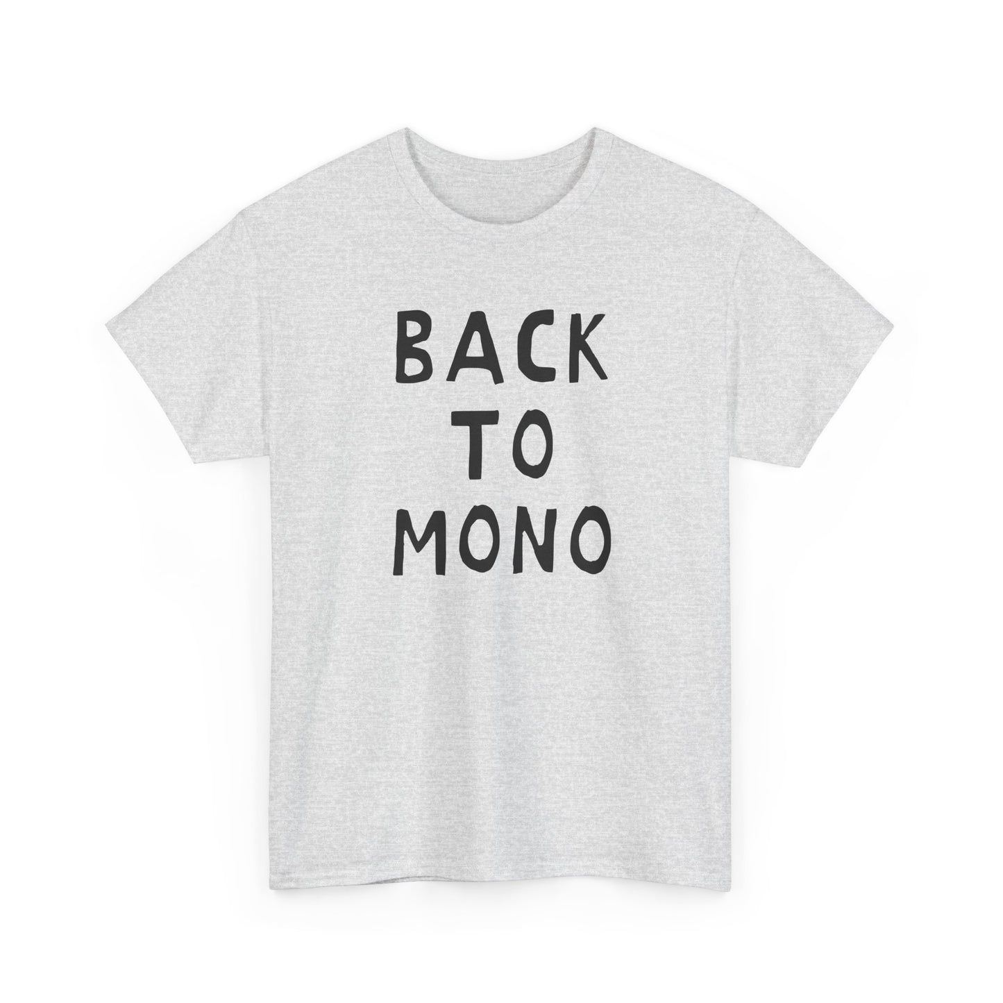 back to mono hand drawn font tshirt
