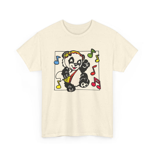vintage 1980s dancing panda graphic reproduction tshirt
