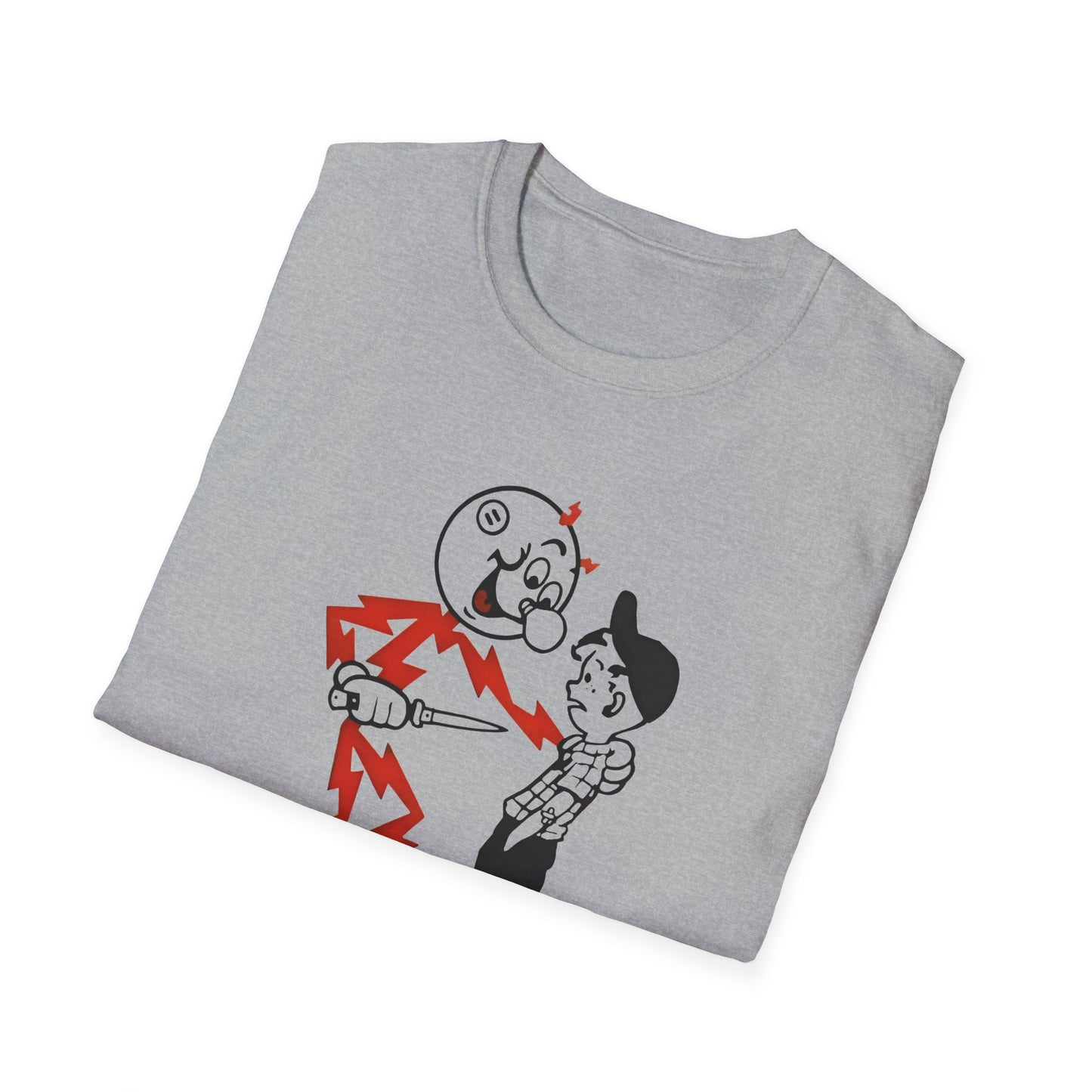 reddy kilowatt remember kids electricity will kill you vintage logo reproduction tshirt