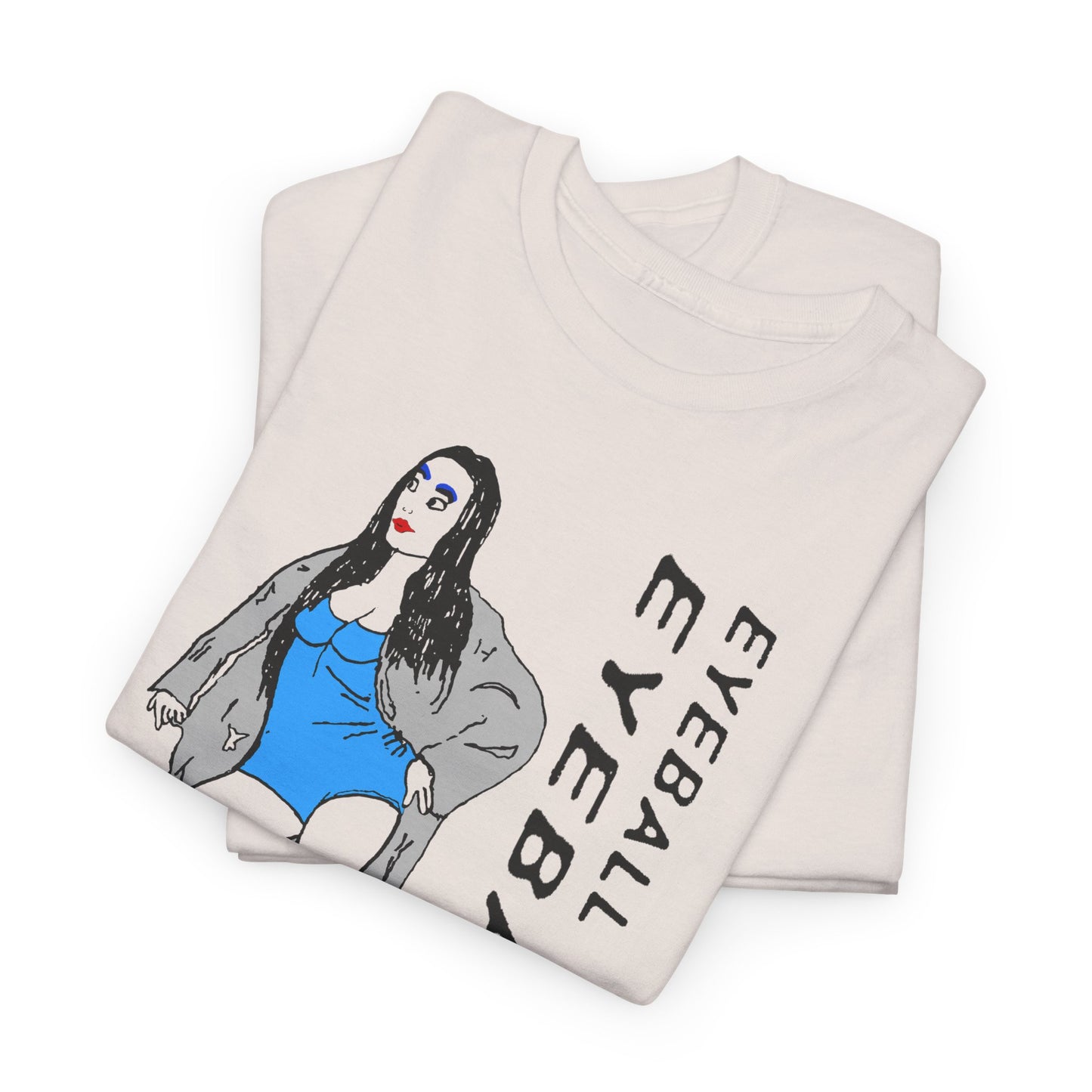 original drawing vintage qsl card inspired eyeballs weird tshirt