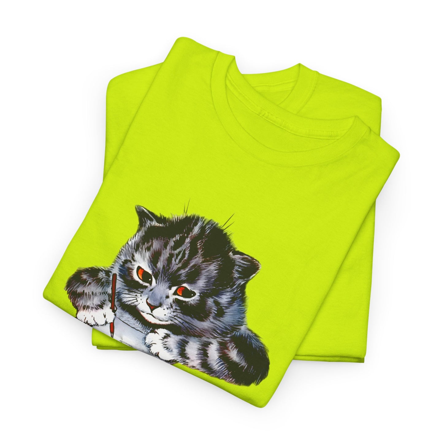 louis wain anthropomorphised cat painting i'll draw your portrait tshirt