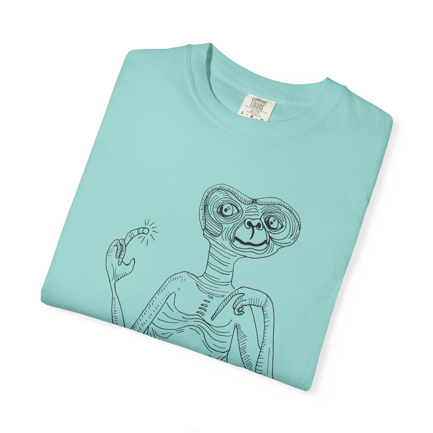 original drawing E.T the extraterrestrial tshirt on comfort colors