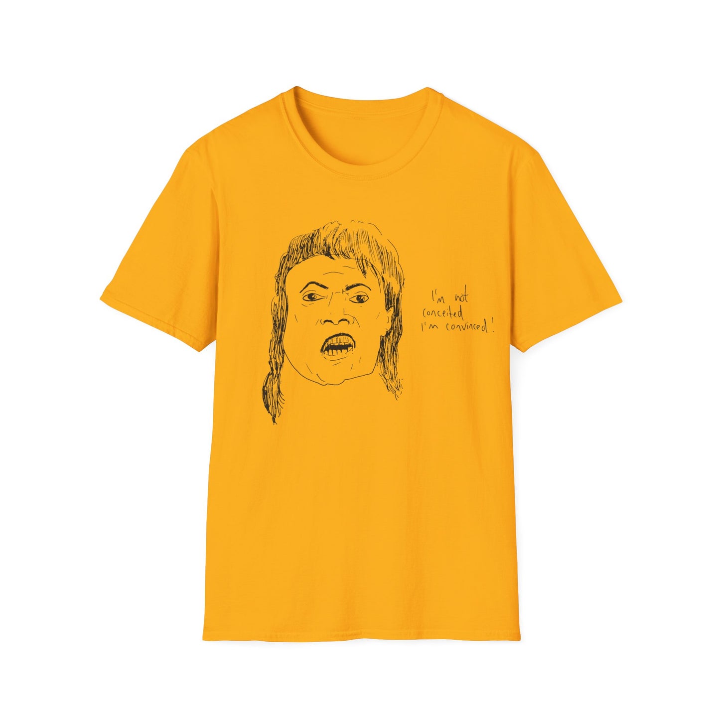 original drawing of little richard that time he was on arsenio hall in 1990 and said "i'm not conceited. i'm convinced!"