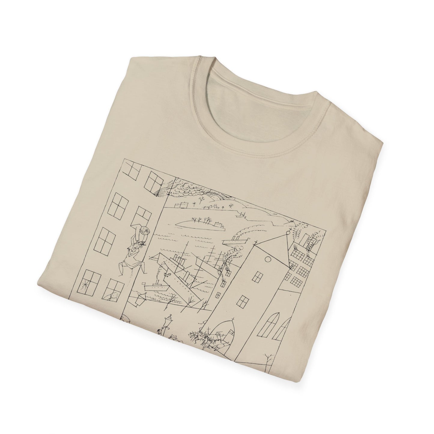 1915 drawing george groz riot of the insane, ships from the US tshirt