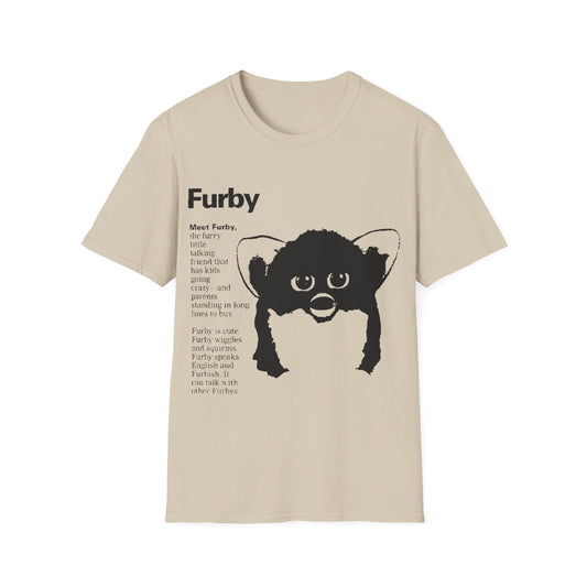 1990s furby advertisement "meet furby" fan art tshirt