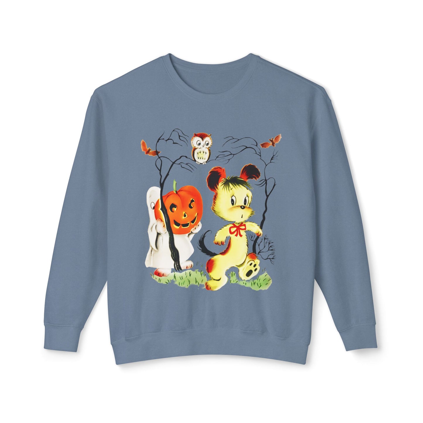 vintage chicago halloween historical greeting card 100% cotton sweatshirt