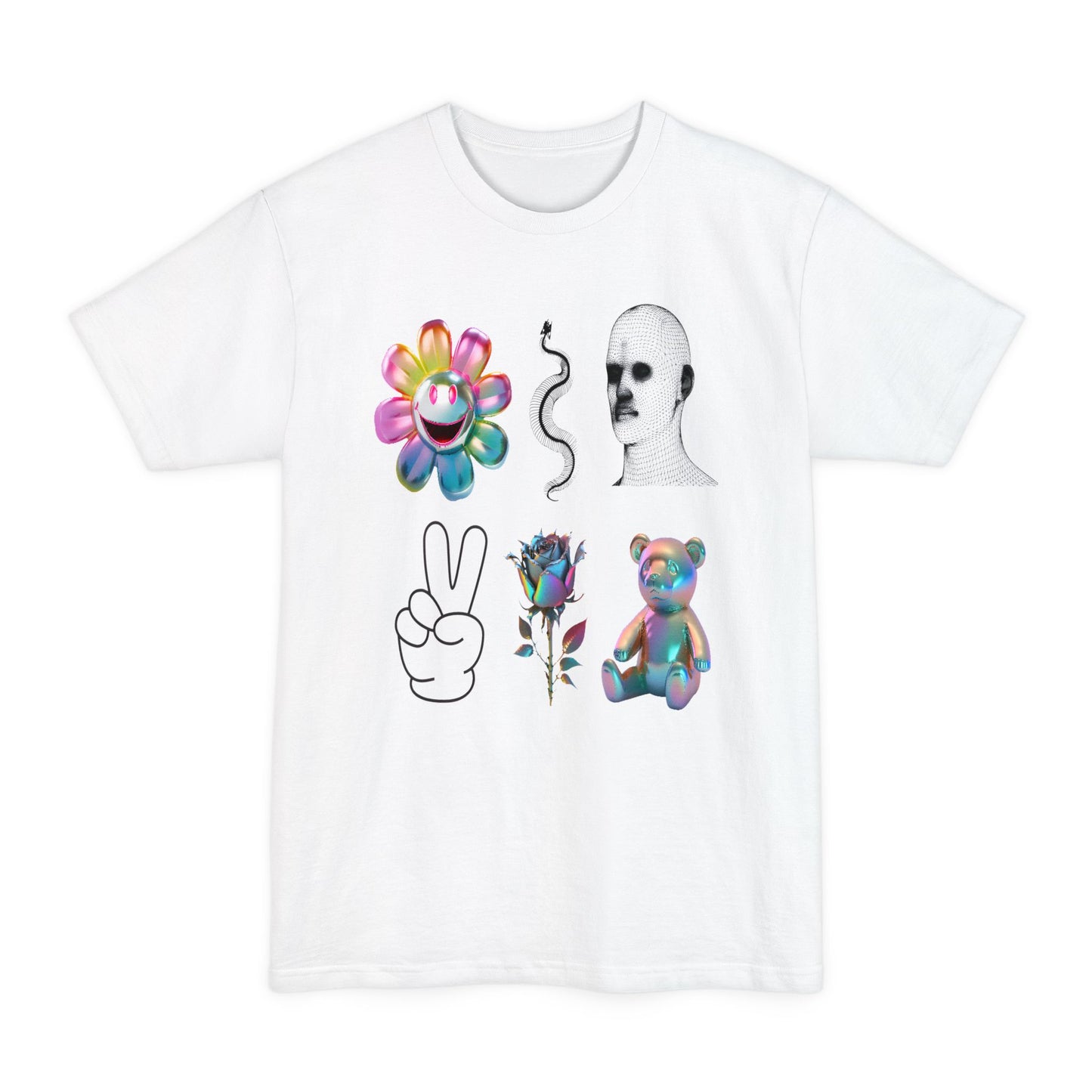 oversized cute creepy clip art image style unisex tall beefy tshirt