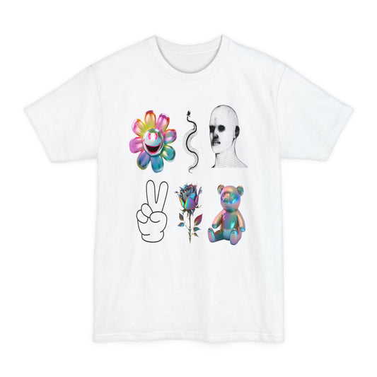 oversized cute creepy clip art image style unisex tall beefy tshirt