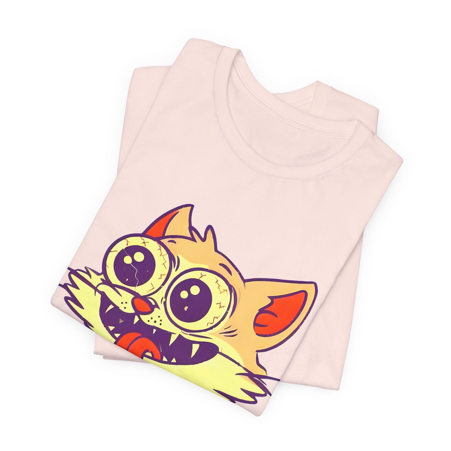 cute creepy strung out high happy kitty cat tshirt