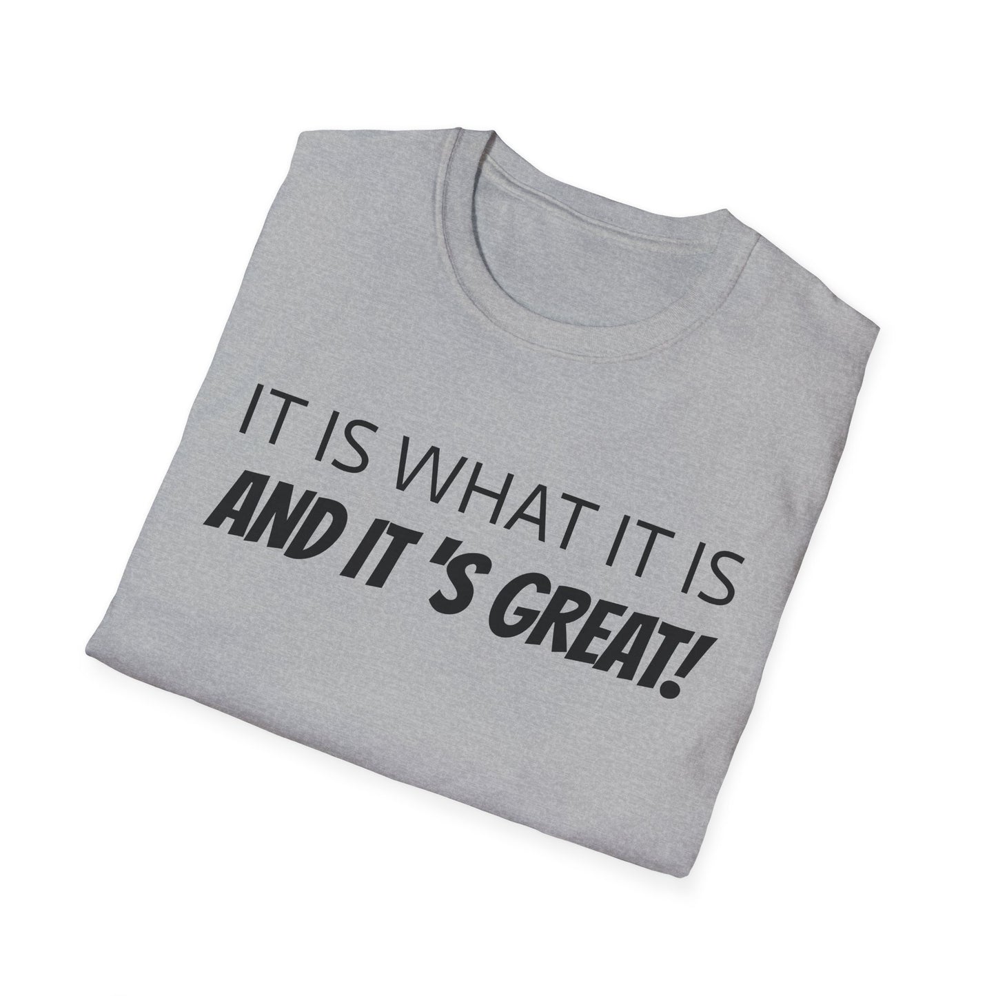 it is what it is and it's great! tshirt