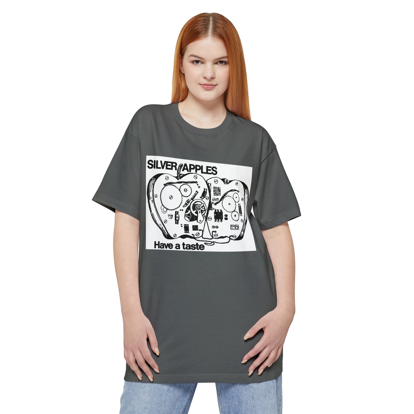 oversized silver apples 1968 have a taste unisex tall beefy tshirt