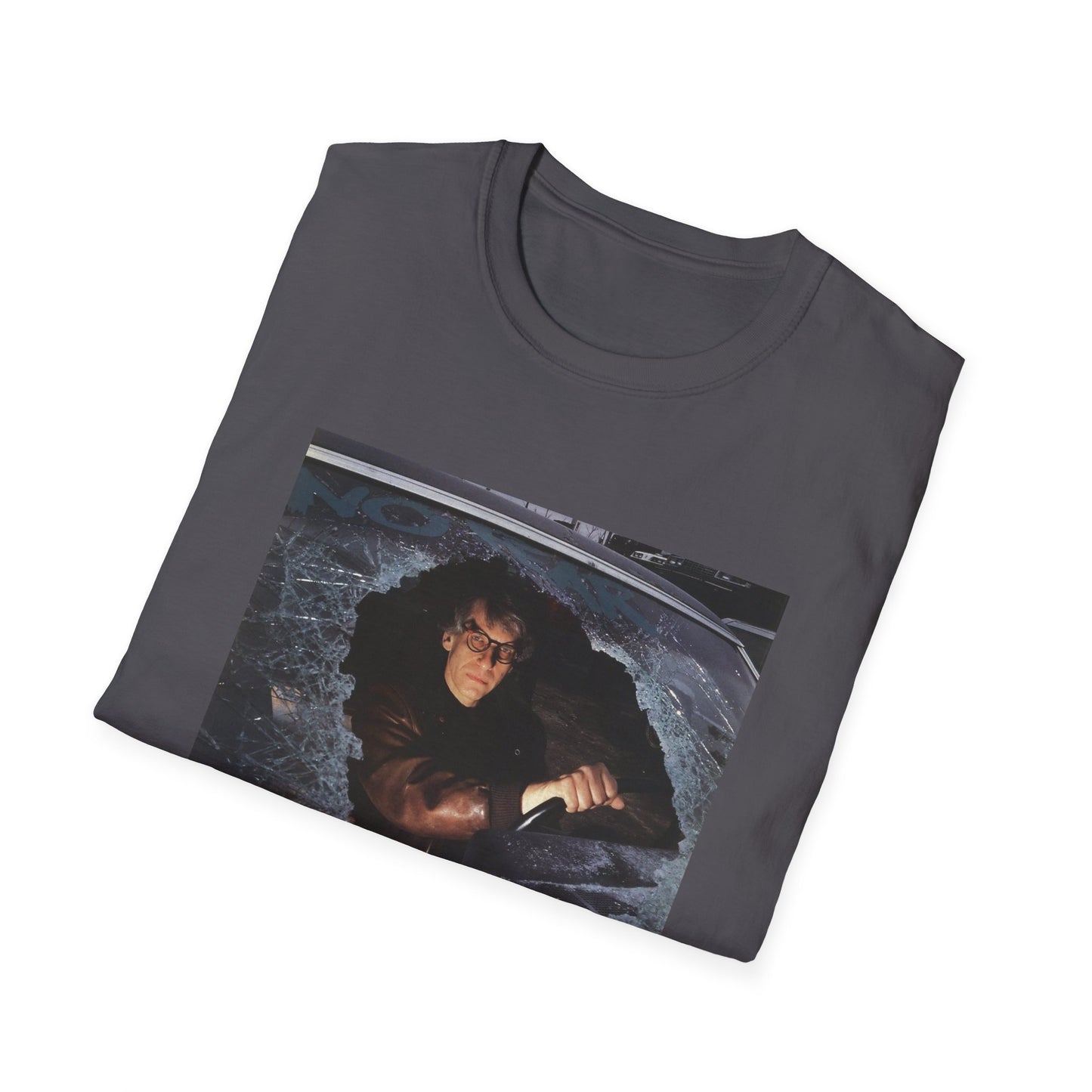 david cronenberg in a car window says no fear tshirt