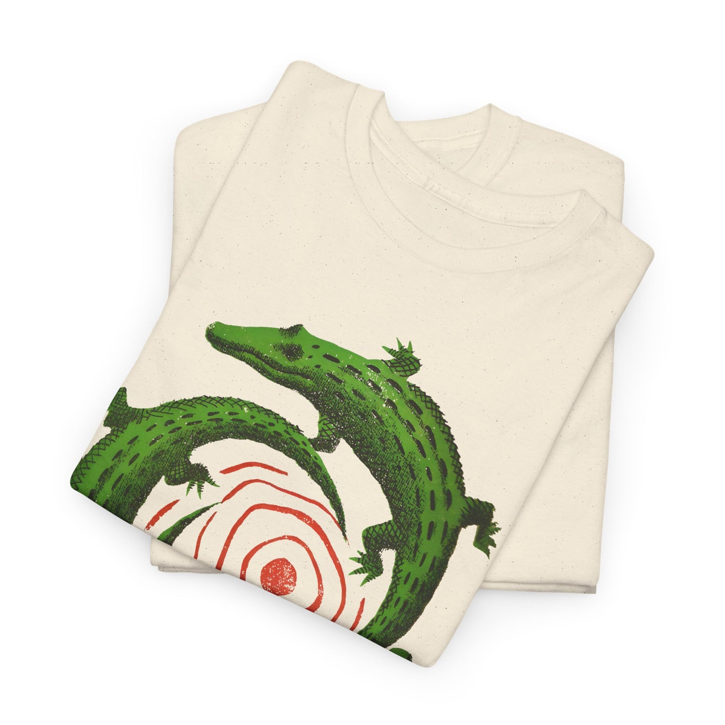 mid century manolo prieto three alligators swirl book cover tshirt