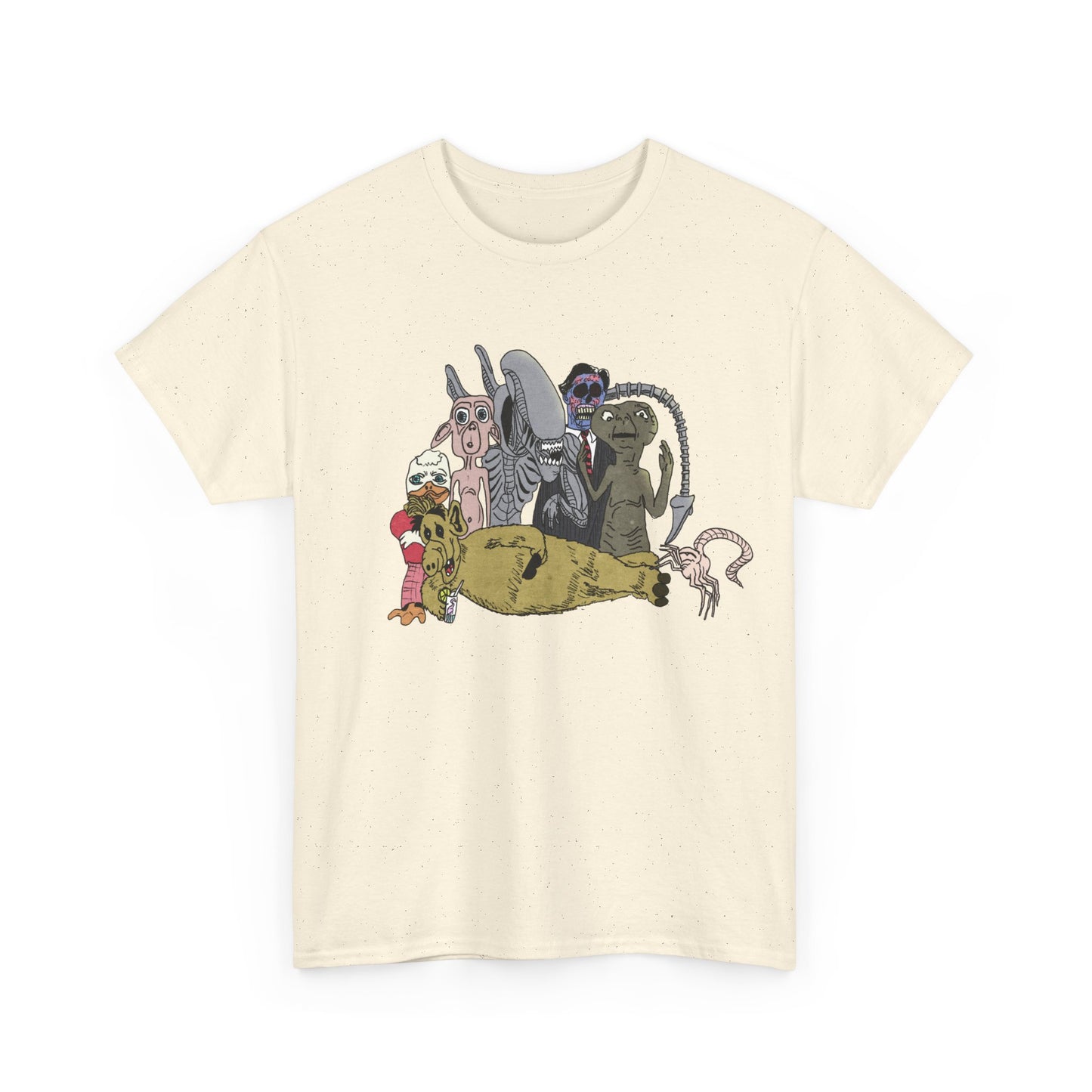 original drawing cute weird pop cult alien tshirt