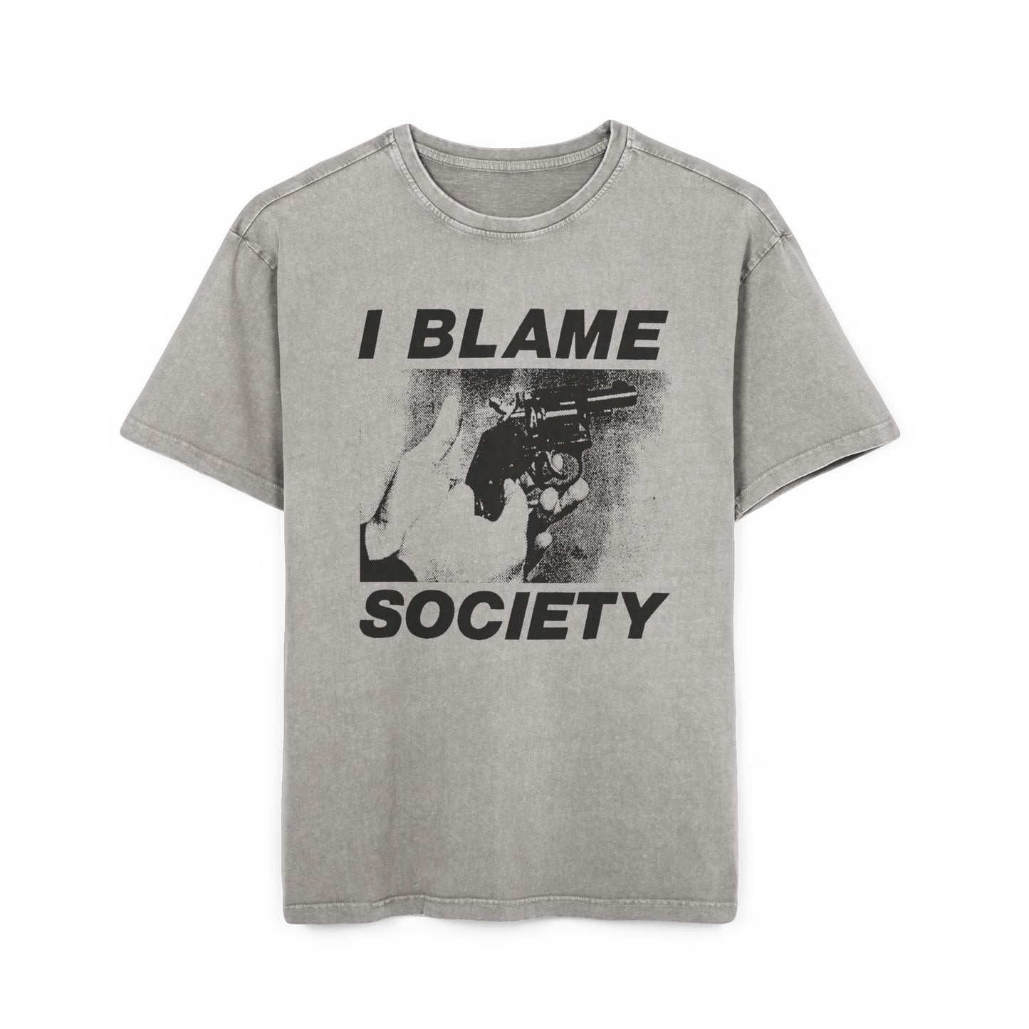 totally f**cked up i blame society custom reproduction acid washed oversize tshirt