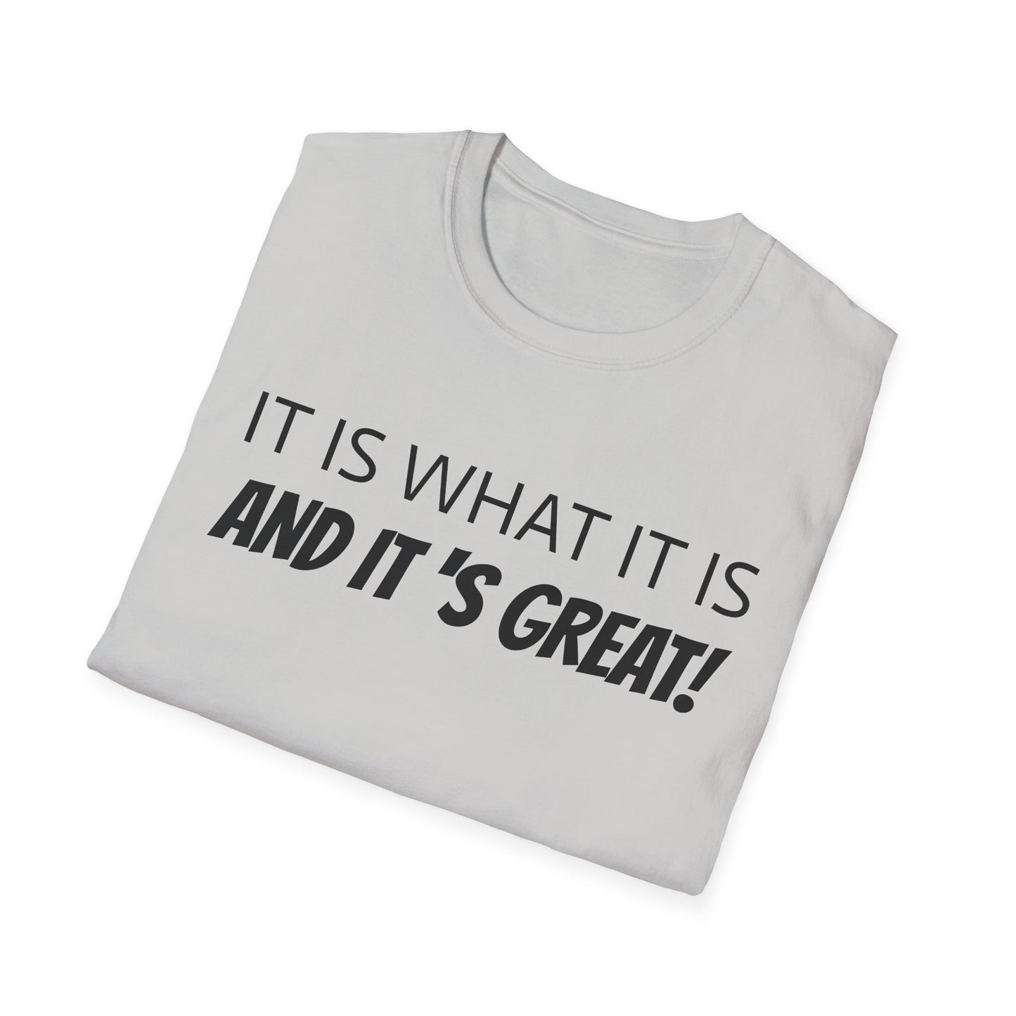 it is what it is and it's great! tshirt