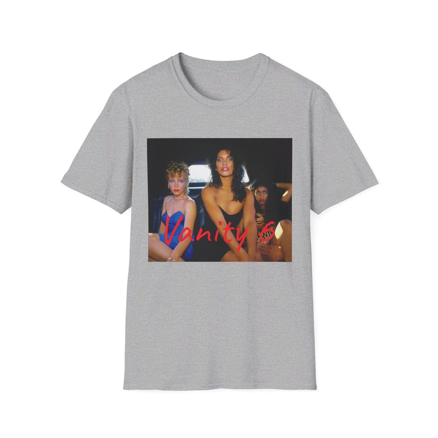 vanity 6 in a limousine tshirt