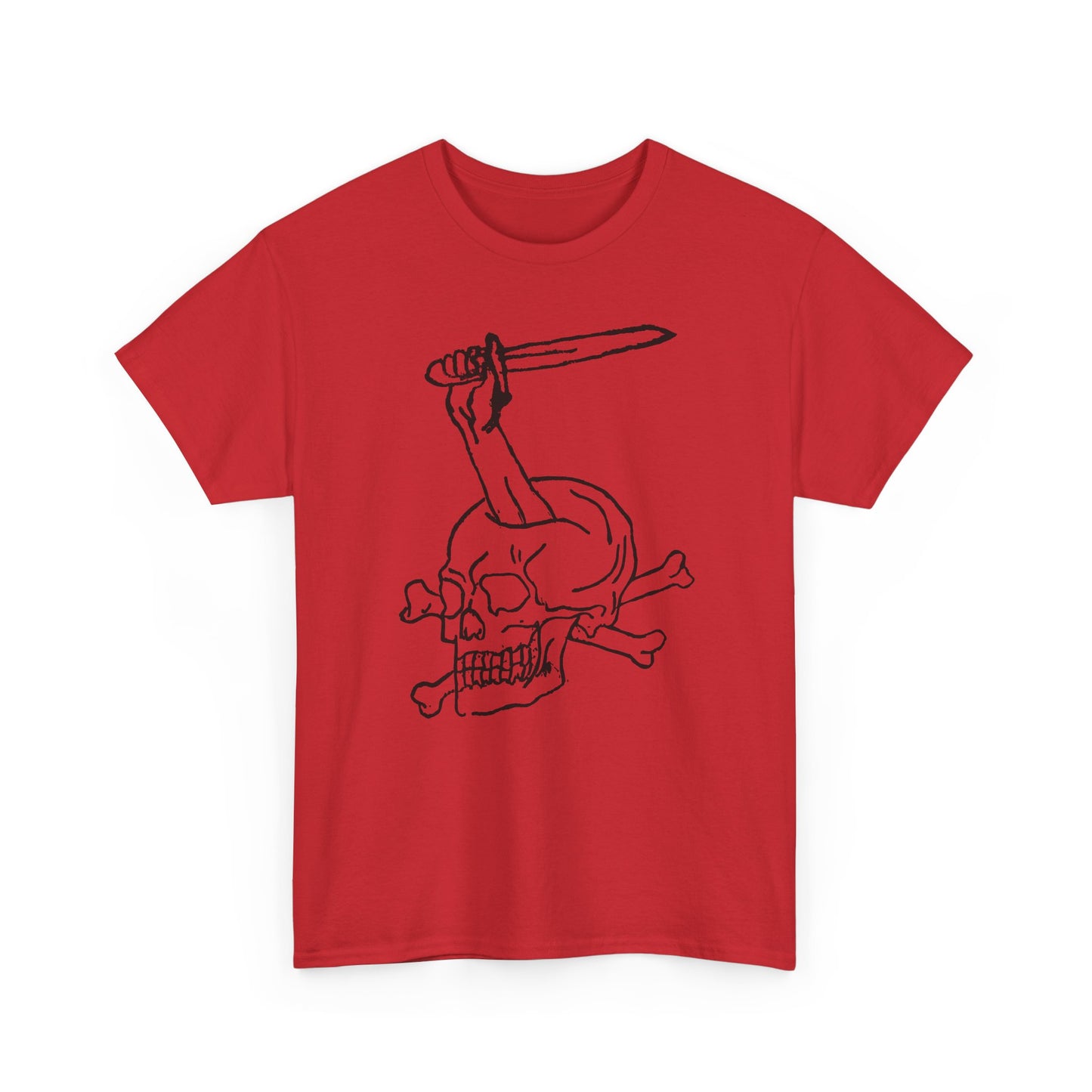 vintage tattoo art arm coming out of skull with sword tshirt