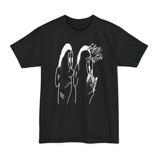 oversized vintage norweigan weird doodle spooky action reproduction unisex tall beefy tshirt