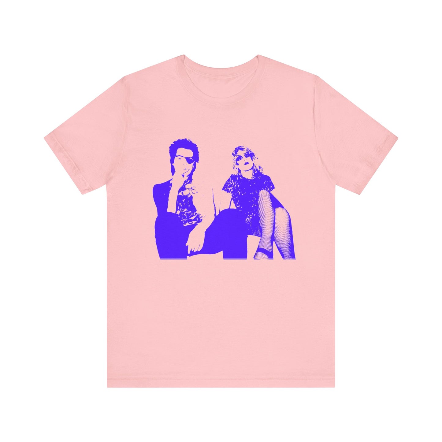 the real sid and nancy purple/blue stencil fan art tshirt