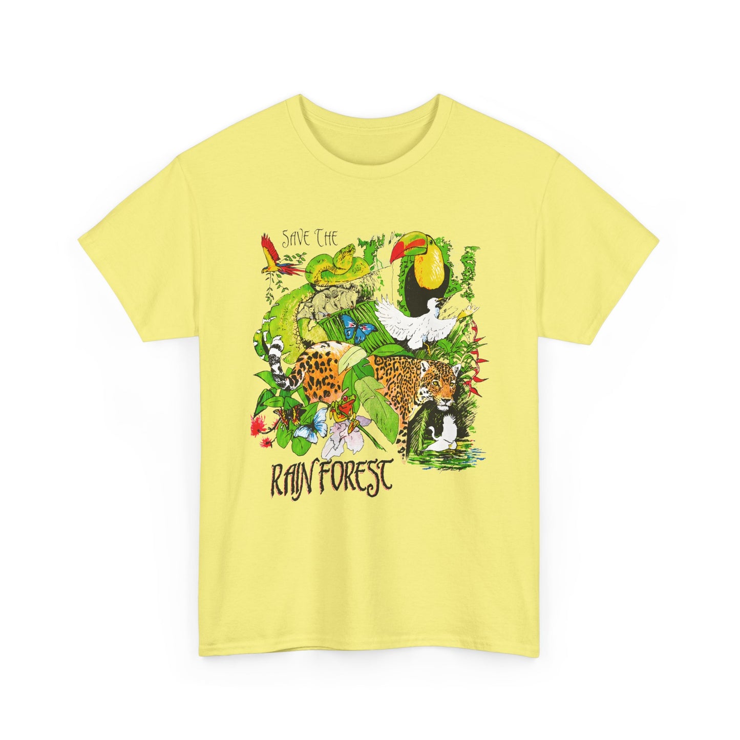 1993 vintage save the rainforest reproduction tshirt