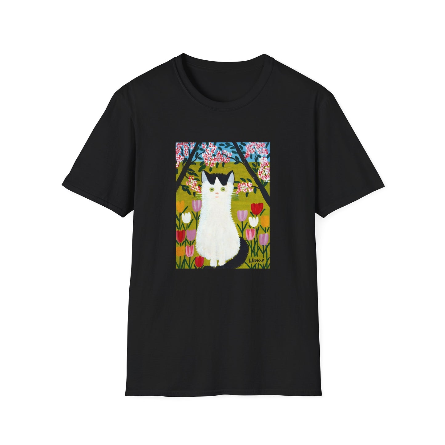 maud lewis nova scotia canadian folk artist white and black cat tshirt