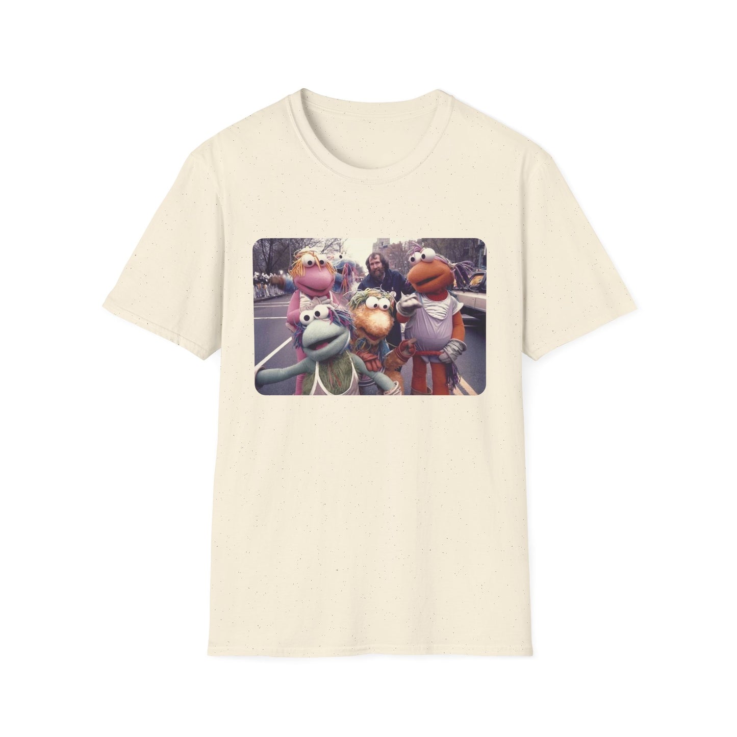 jim henson and the full-body fraggles at the 1984 macy's thanksgiving parade photo tshirt