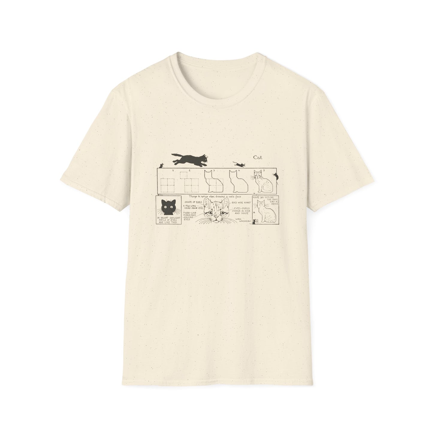 1913 book "what to draw and how to draw it" by edwin george lutz page 10 "cat" tshirt