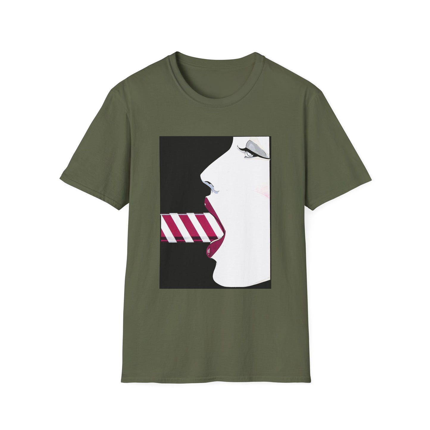 patrick nagel candy cane tshirt