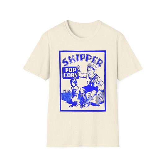 skipper vintage popcorn bag logo tshirt