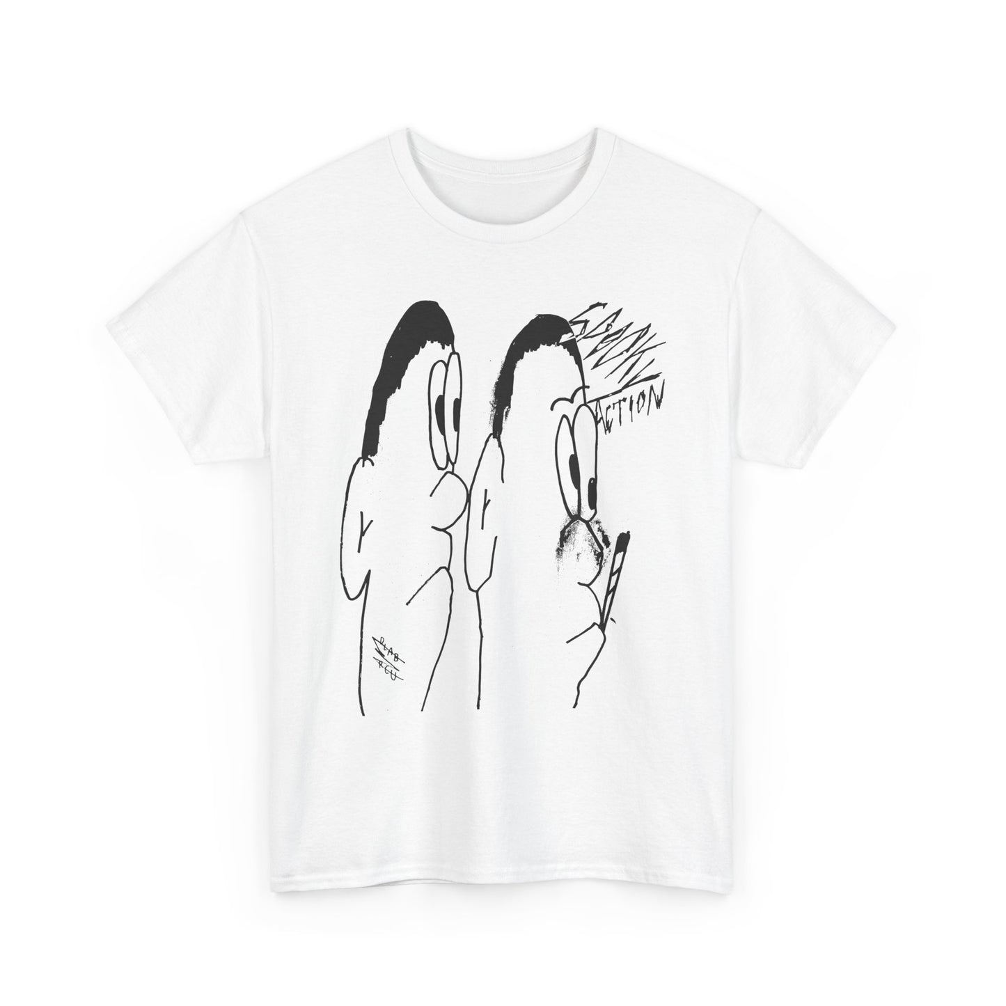 vintage norweigan weird doodle spooky action reproduction tshirt
