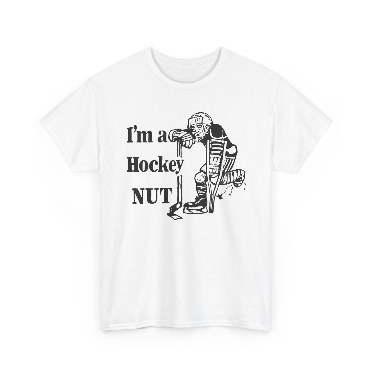 vintage canadian i'm a hockey nut graphic reproduction tshirt