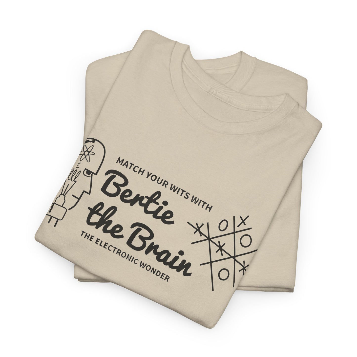 bertie the brain 1950 video game tshirt
