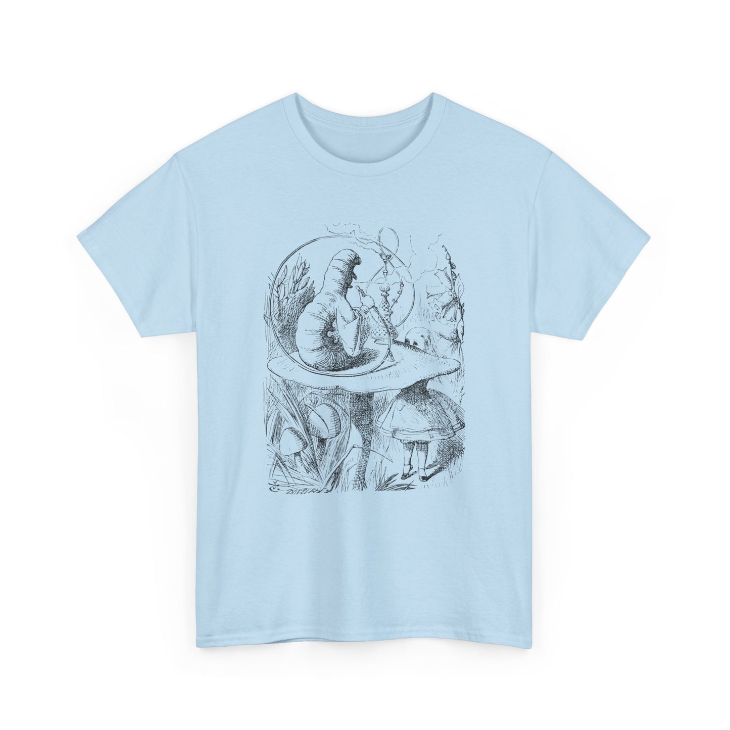 1865 alice's adventures in wonderland illustration by john tennial caterpillar tshirt