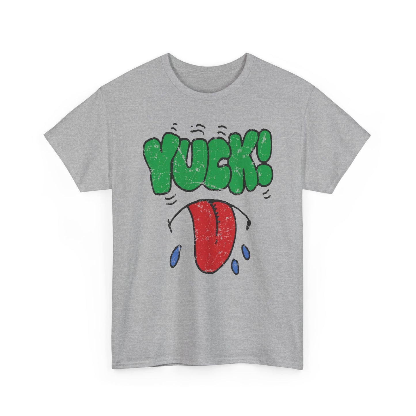 1980s vintage kelloggs cereal stamp yuck! distressed graphic reproduction tshirt