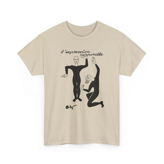 1968 french illustration of mimes from initiation au mime reproduction tshirt