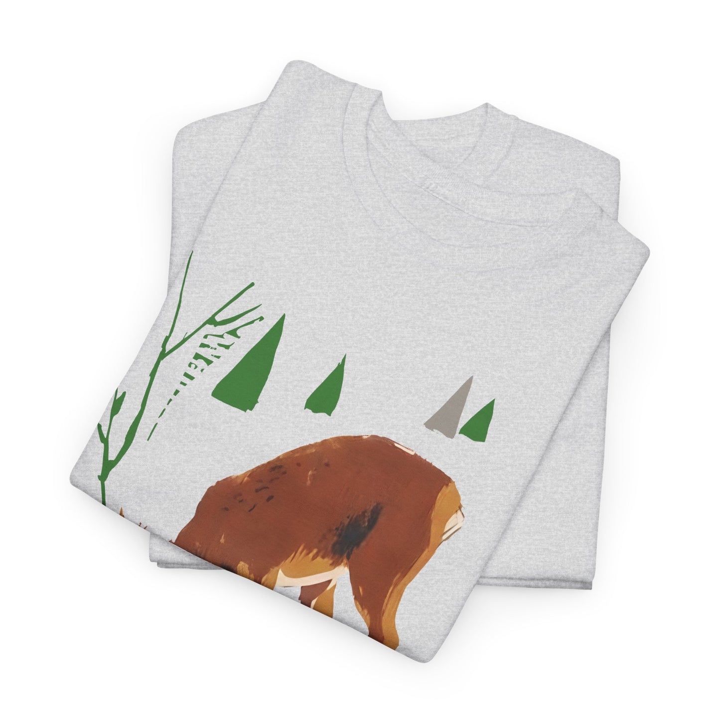 1961 slovakian living beauty vintage deer art reproduction tshirt