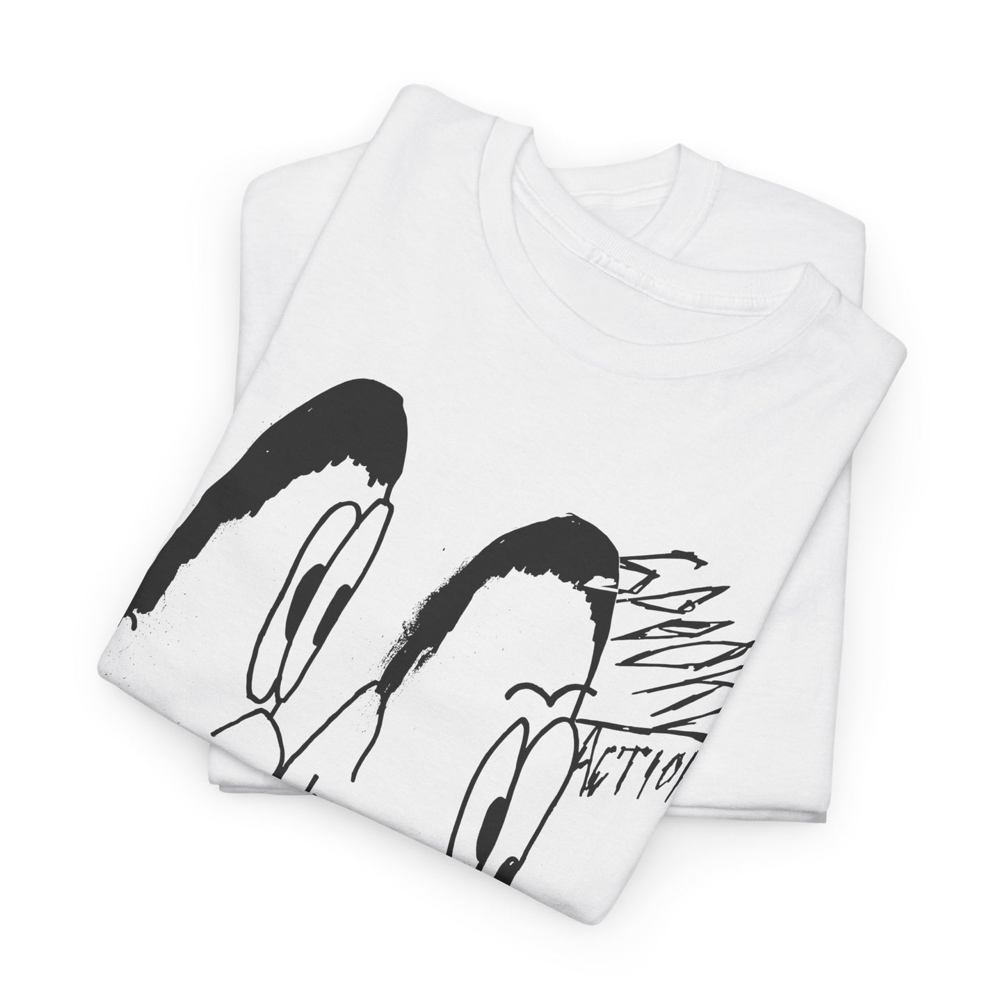 vintage norweigan weird doodle spooky action reproduction tshirt