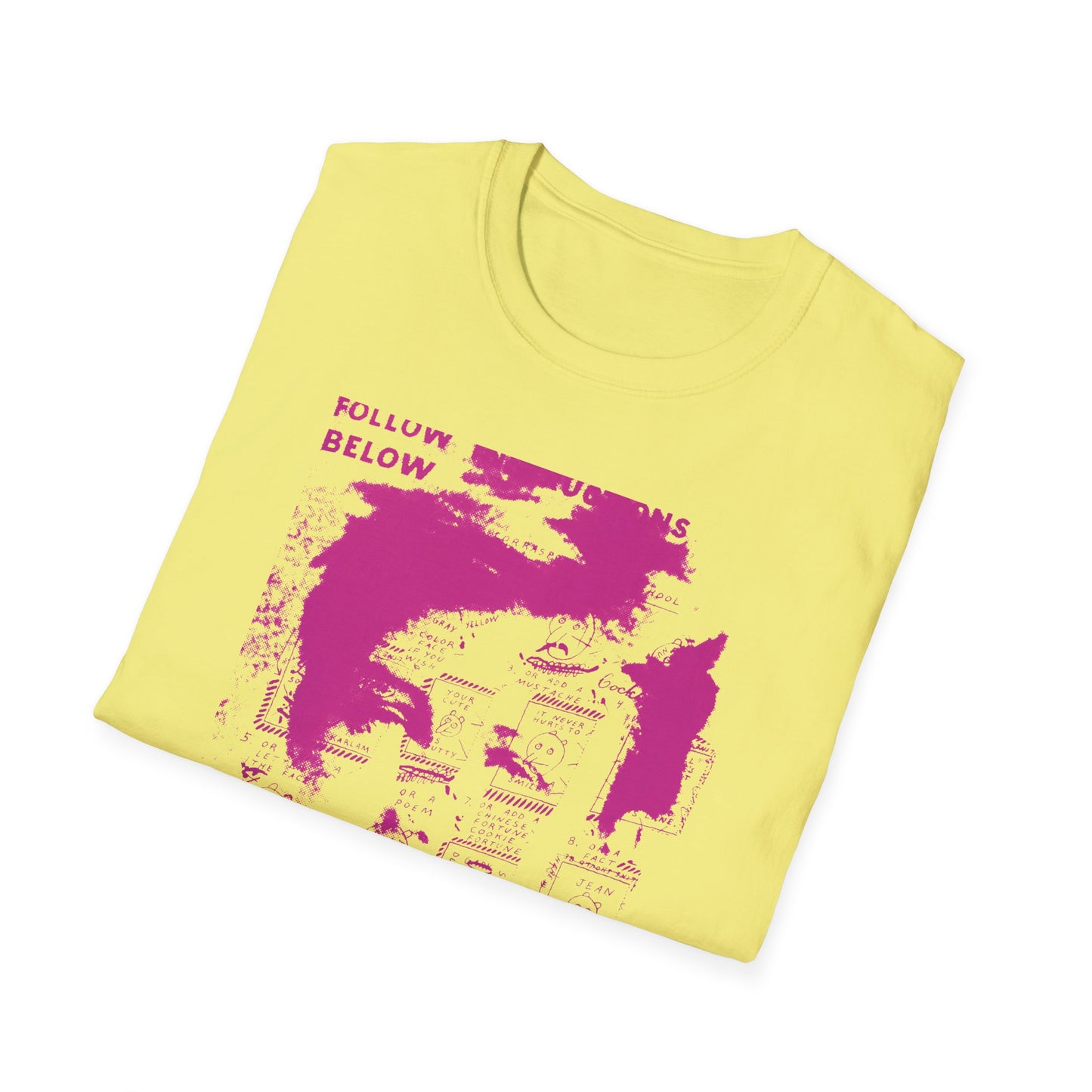 ray johnson arthur rimbaud art in pink tshirt