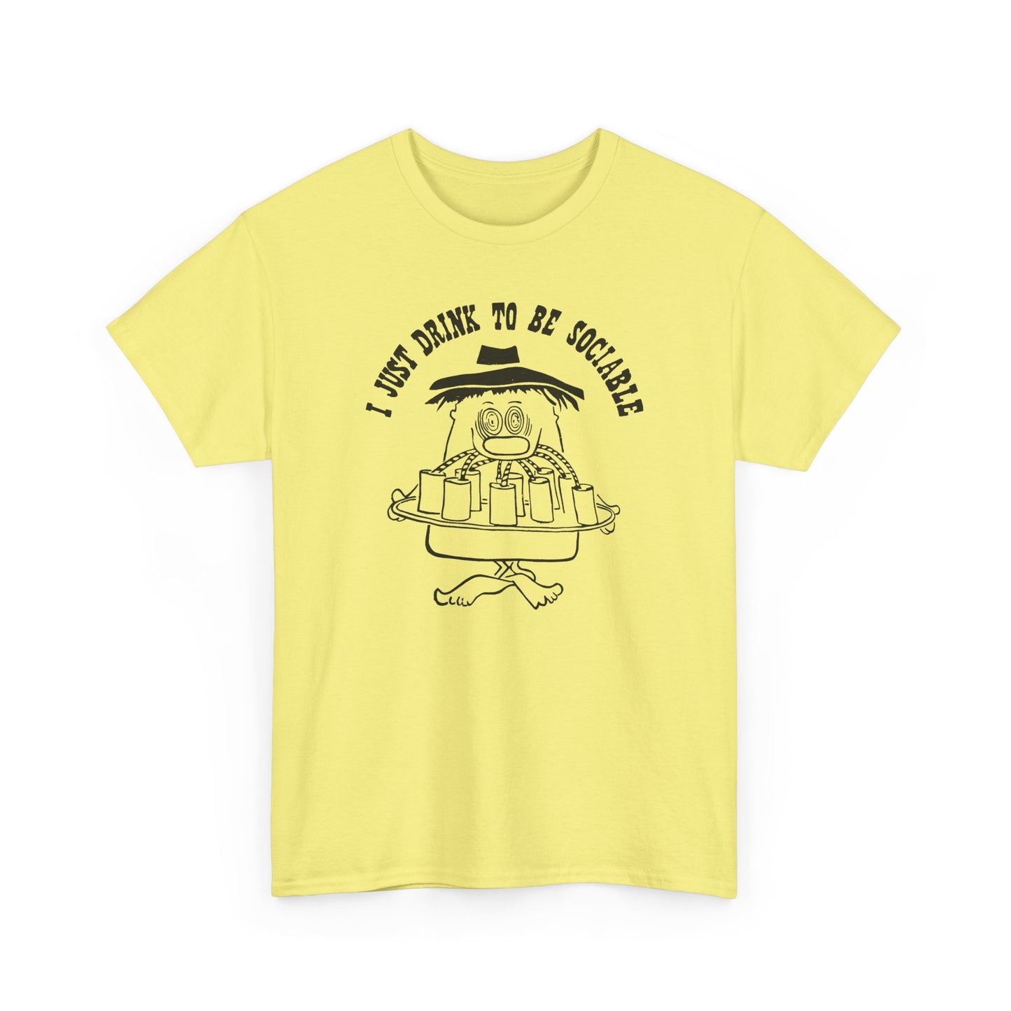 vintage i just drink to be sociable reproduction tshirt