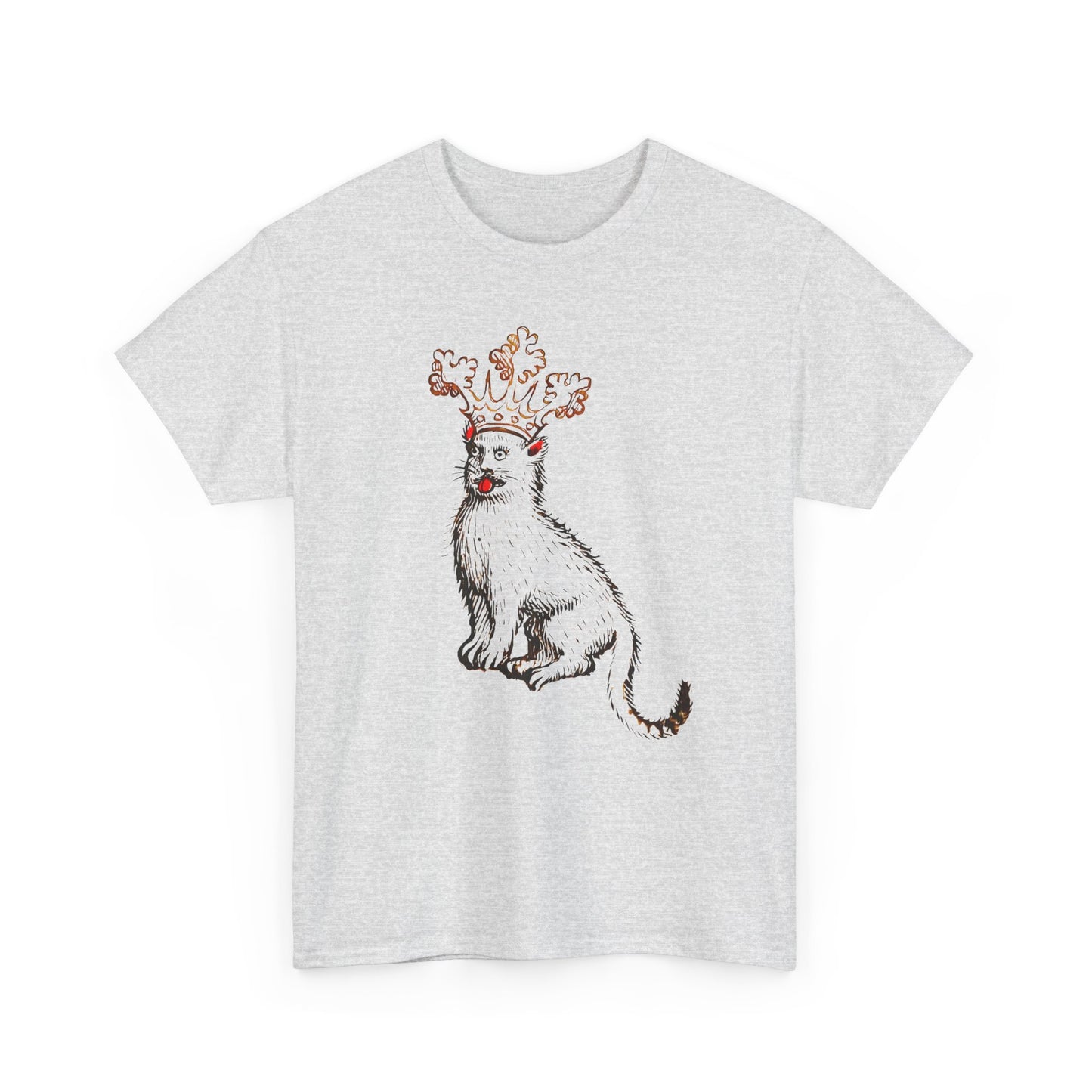 mid 1400s crowned cat from the scheibler armorial manuscript tshirt