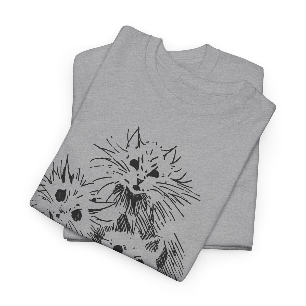 louis wain ghost cats sketch edit tshirt