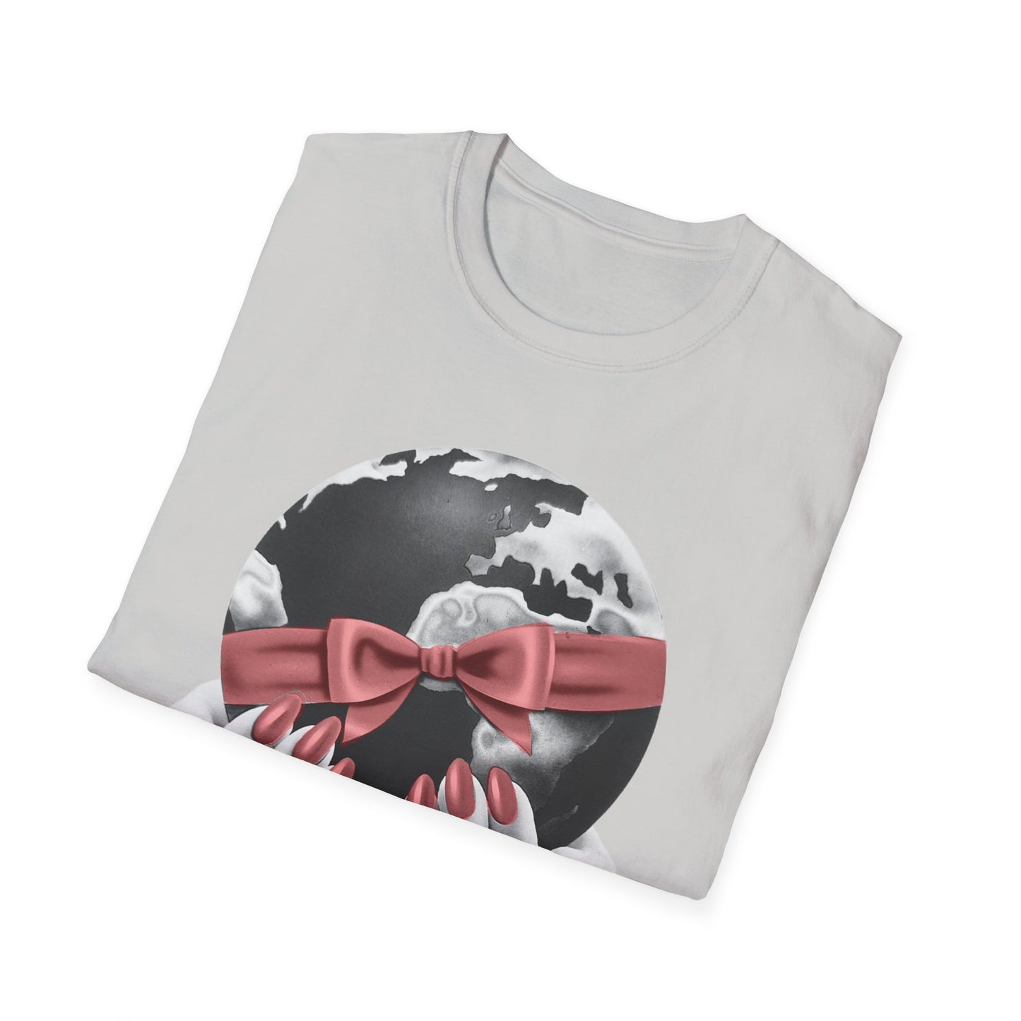 i'd give you the world 1980s graphic from a greeting card red nail version tshirt