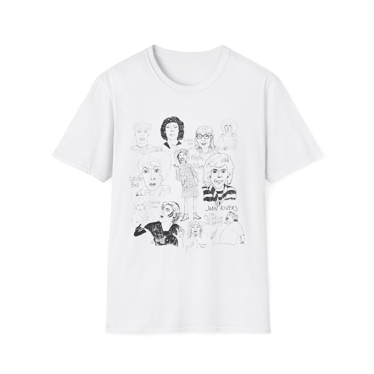 original drawing women of comedy collage tshirt