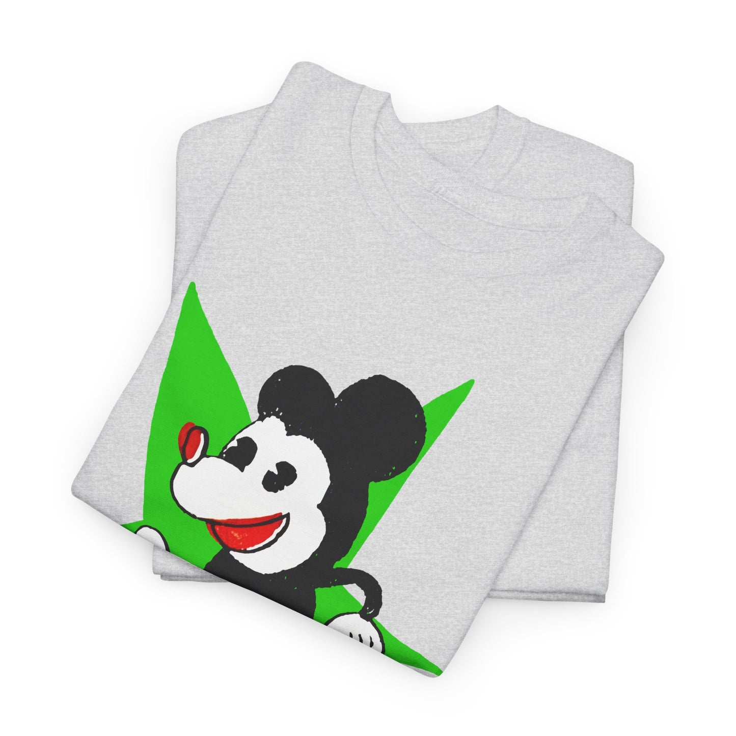 vintage japanese mickey with weird green star fan art tshirt