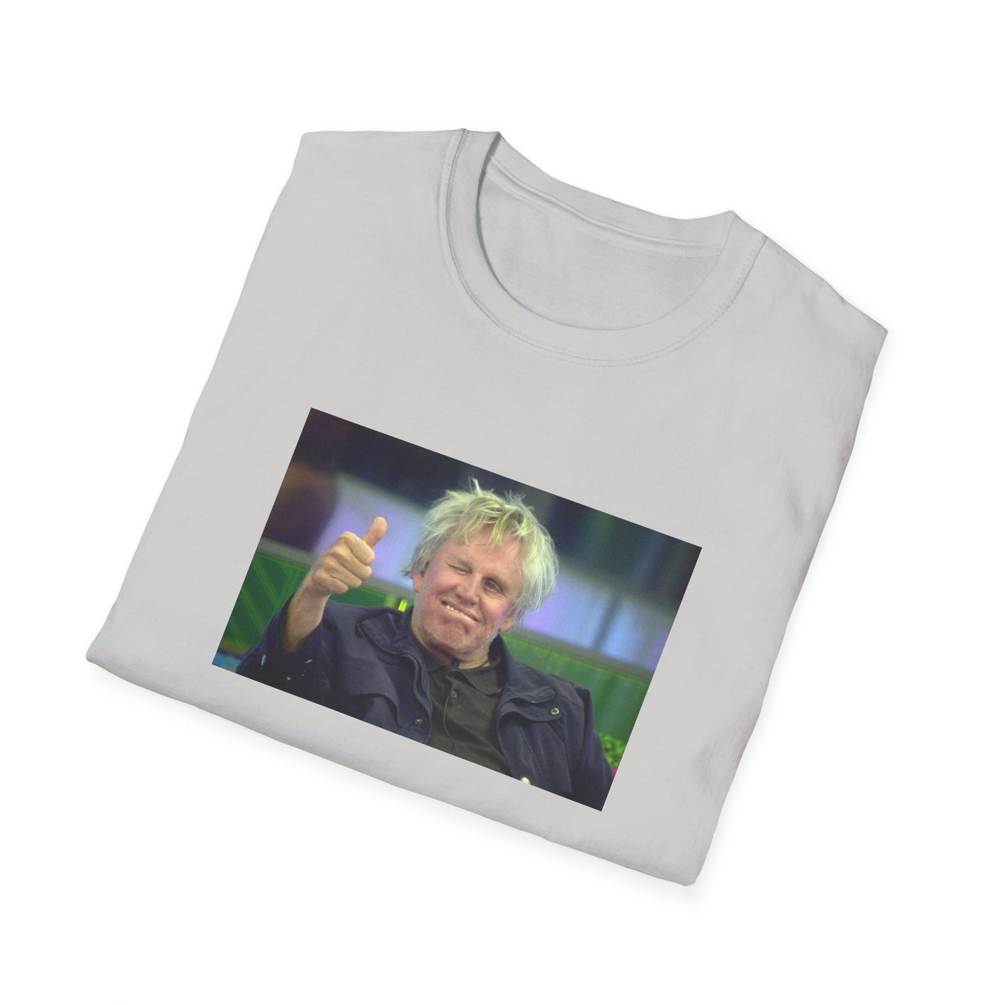 gary busey thumbs up tshirt